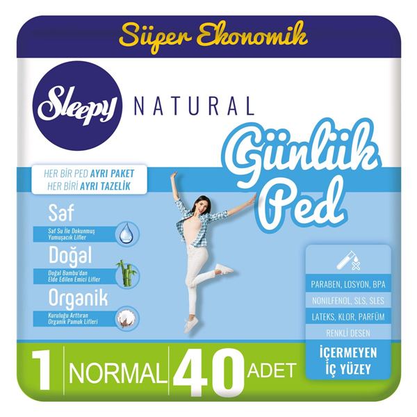 Image de Sleepy Natural Daily Pads Regular 40 pièces